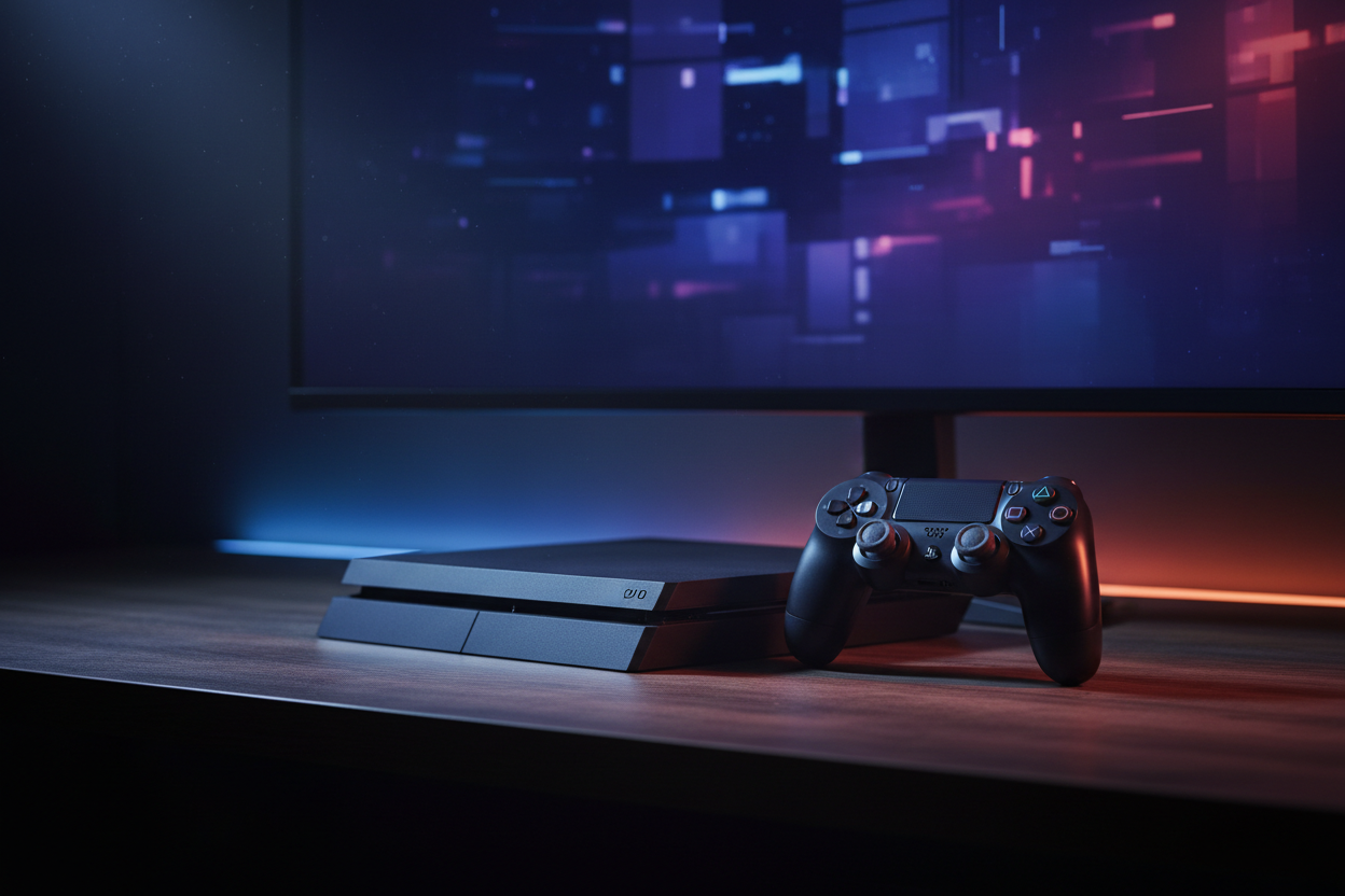PS4 gaming setup